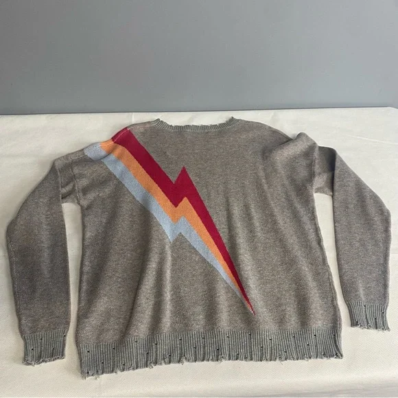 Fate Lightning Bolt Sweater - Red, Orange, Gray - Picture 4 of 15